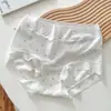 Calcinhas de Seda de Gelo Macias e Sem Costura para Mulheres, Cintura Média, Ajustadas ao Quadril, Antibacterianas 10A, Gancho Estendido, Cuecas Confortáveis