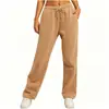 Pantalones deportivos transfronterizos para mujer, pantalones anchos holgados, pantalones casuales anchos con forro polar de otoño e invierno, cordón versátil de moda, pantalones largos, talla europea