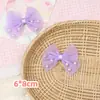 Pinzas para el pelo de malla con lazo de perlas estilo coreano, los más vendidos transfronterizos, accesorios dulces para niñas, aptas para zapatos, bolsos y ropa