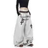 Calça Jogger de Retrô Hip-Hop com Estampa de Leopardo Patchwork Estilo Coreano Estilo Relaxado com Pregas e Pernas Largas para Mulheres, Versátil para Primavera, Calça Scimitar para Dança Jazz