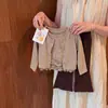 ¡TrendySo Coreano! Conjunto de Otoño para Niñas Cárdigan de Punto Suave y Esponjoso Chaleco con Adorno de Volantes Florales Pantalones de Campana