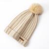 Novo outono e inverno 100% puro cashmere malha chapéu bola de pelo quente proteção para os ouvidos moda malha chapéu homens e mulheres mesmo estilo chapéu frio