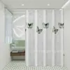 Cortina de Ducha de Poliéster Transfronteriza Personalizada por el Fabricante, Cortina de Agua de Alta Gama Engrosada Impermeable y a Prueba de Moho, Cortina de Ducha y Cortina de Baño