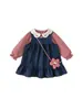 Ropa para niños Bangxuan nuevo conjunto dulce de otoño, conjunto de dos piezas para niños, camisa a cuadros, falda de mezclilla para bebé niña, conjunto de faldas para niñas