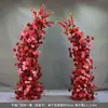Adereços de Casamento: Arco Floral em Forma de Chifre, Cenário de Palco, Painel Curvo Pronto para Casamento ao Ar Livre