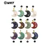 Wt-P2112 Colgante de Luna de Piedra Preciosa Colorida Exquisito Más Vendido Ópalo Cristal de Cuarzo Circonita Accesorios de Gancho