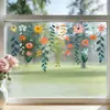 Brup Vid de Flores Frescas Pegatina Estática Flor Curativa Suave Flor Pintada a Mano Pegatina Decorativa para Ventana de Vidrio Br-Jd5186E