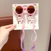 Internet-famoso Princesa Pequena Fita Bow Hairpin Crianças Menina Hanfu Purple Hairpin Acessórios de cabelo das meninas