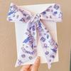 Pañuelo de seda largo y pequeño para mujer, banda para el pelo, doble cara, elegante, para bolso con lazo, pequeño, regalo de mano, pañuelo con lazo