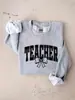 Sudadera Coqueta con Lazo de Terciopelo Fino, Talla Europea Transfronteriza, Sudadera para Maestra, Agradecimiento a la Maestra