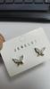 Nuevos pendientes de estilo chino S925 anti-plata para mujer, pendientes de mariposa de cristal de color, pendientes de hadas, elegantes pendientes de mariposa para mujer.