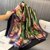 Nova Moda Estilo Primavera e Verão 2025 Lenço Longo de Seda Elegante Lenço Longo de Cetim Lijing para Mãe Leve Versátil para Viagem