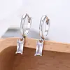 Pendientes rectangulares coloridos de alta gama, superventas transfronterizos europeos y americanos, con un diseño elegante y moderno estilo Ins, versátiles para personas a la moda
