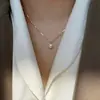 Collar de Perlas de Plata de Ley S925 Huashi, Cadena para Clavícula de Lujo Accesible, Collar de Gama Alta Simple y Versátil, Estilo Popular de Verano
