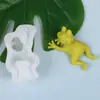 Molde para Pastel de Fondant DIY Serie Animales Búho Gato Rana Oso Vela Aromática Molde de Silicona