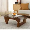 Mesa de Centro de Cristal para Sala de Estar, Adecuada para Apartamentos Pequeños, Mesa de Té Minimalista Moderna, Mesa de Té Creativa de Lujo Ligero Diseño Nórdico de Moda