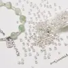 Plata Quebrada Varios Dos DIY Hecho a Mano Cuentas Conservación del Color Grueso Plata Cuadrada Cuenta Cuenta Pulsera Dispersa Pulsera Material Accesorios
