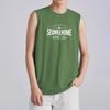 Camiseta sin mangas de algodón puro para hombre, chaleco deportivo de verano con estampado de letras, sudadera de baloncesto y fitness