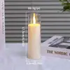 Lámpara de vela electrónica led cubierta de plástico cubierta de vidrio taza integrada buscar atmósfera romántica de boda lámpara de llama oscilante