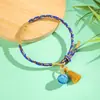 Pulsera de cuerda colorida del Festival del Bote del Dragón, tejida a mano con borlas y una bola, estilo étnico, para aliviar las preocupaciones y traer buena suerte
