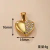 Pingente Único, Joia de Pingente de Aço Inoxidável Transfronteiriça, Colar de Coração com Microincrustação de Diamante, Acessórios Elegantes de Joalheria DIY de Luxo Leve