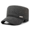 Novos Chapéus de Outono e Inverno para Homens de Meia-Idade e Idosos, Chapéus de Algodão de Outono e Inverno para Idosos, Bonés para Pai e Avô, Top Plano com Proteção para Orelhas e Aquecimento