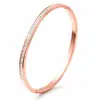 Joyería más vendida transfronteriza: Pulsera de acero de titanio con incrustaciones de diamantes estrellados estilo europeo y americano, pulsera de muñeca de lujo ligero de alta gama para mujer