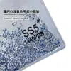 Arte de Uñas de Diamante Azul Claro con Base Plana, Joyería de Diamante para Uñas, Diamantes Pequeños Redondos Azules Brillantes con Base Plana, Pedrería de Vidrio, Joyería para Uñas Transfronteriza al por Mayor