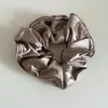 Elástico de Cabelo Elegante Estilo Coreano, Cetim Perolado, Cor Sólida, para Mulheres, Acessório de Cabelo de Alta Qualidade que Não Danifica os Fios, Adequado para Rabos de Cavalo