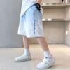 Pantalones cortos deportivos de verano para niños, finos, de seda helada, de secado rápido, informales, recortados, para playa, para niños grandes