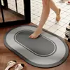 Felpudo de baño estilo retro, alfombrilla absorbente de secado rápido, alfombrilla de suelo de tierra de diatomeas, felpudo para el hogar, alfombrilla de baño antideslizante