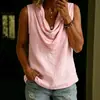 2026 Verano Europeo y Americano Transfronterizo Nuevo Comercio Exterior Ropa de Mujer Amazon Chaleco de Cuello Alto Lino de Algodón Camisa Casual Sin Mangas