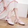Sapato Feminino Branco com Estampa de Grou Estilo Antigo de Pequim Tecido Sapatos de Salto Plataforma Estilo Antigo Hanfu Sapato Estilo Étnico Novo Estilo Chinês Retrô Sapatos Bordados Corte Baixo