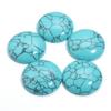 Cuentas de interfaz de piedra natural parche de malaquita parche de anillo de turquesa azul accesorios de cuentas DIY al por mayor piedra desnuda