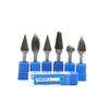 Venta al por mayor de fábrica lima rotativa de carburo 6*14 cabeza de rectificado de acero de tungsteno mango de 6 mm ranura simple doble grabado cabeza de rectificado de metal