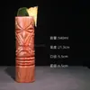 Vaso de Cerámica Estilo Hawaiano para Cóctel, Vaso Tiki Personalizado para Jugo y Bebidas Largas, Vaso de Cóctel Atmosférico, Vaso Alto Recto