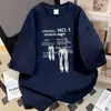 Camiseta de algodón 100% puro de 260g con estampado de letras de personaje vintage americano, manga corta, camiseta hip-hop de alta costura para adolescentes