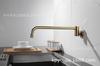 Grifo de baño Kaiping Youjia alargado de cobre dorado semiautomático 300MM titanio cocina grifo de un solo uso frío 7448