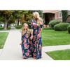 Comercio Exterior Estilo Pastoral Europeo y Americano Vestido Estampado de Manga Larga Vestido Padre-Hijo XX0129