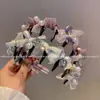 Faixa de Cabelo com Laço de Renda e Pérolas Design Francês 2025 Nova Presilha de Cabelo com Strass Faixa para Cabelo Pacote de Cabelo Feminino