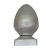 Tampão para tubo quadrado guarda-corpo coluna bola pontiaguda ferro forjado tampão decorativo estampagem vedação Móveis cama junção ferragens acessórios