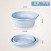 Lavabo Plegable para Uso Doméstico, Lavabo de Color Sólido con Doble Asa, Lavabo Espesado de Plástico para Dormitorio Estudiantil, Lavabo Plegable Portátil