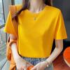 Novo Chinoiserie Algodão Puro Manga Curta Feminino 2025 Verão Novo Estilo Camiseta Ombro Direito Moda Versátil Top de Manga Curta Estampado