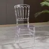 Fabricante Acrílico Transparente Cadeira Salão de Banquetes Hotel Exterior Simples Salão de Cerimônia de Casamento Plástico de Cristal Cadeira Tipo Desmontável