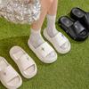 Pantuflas de EVA con Suela Gruesa para Mujer, Nuevo Estilo Casual de Verano, para Interiores, Hogar, Antideslizantes, de Altura Única, Mopas Parpadeantes