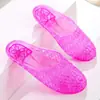 Nuevas Chanclas de Verano con Agujeros de Cristal Baotou Sandalias de Plástico Hogar Doméstico Desodorantes Antideslizantes Huecas Perezosas Baño