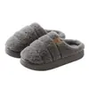Pantuflas peludas para hombre para otoño e invierno 2026, estilo nuevo, talón cerrado, felpa cálida, suela gruesa, antideslizantes, pantuflas de algodón para interior del hogar, venta al por mayor