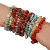 Pulsera de Grava de Cristal Natural Xiyin Transfronteriza de Amazon Ágata Jade Pulsera de Piedra Irregular Joyería al por Mayor