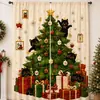 Amazon Venda Quente Transfronteiriça Cortinas com Impressão Digital Série de Natal Decoração de Casa Cortinas Blackout SHIEN Dropshipping