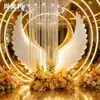 Tecido de Ferro Asas de Anjo Luminosas Luzes Guia para Caminho de Casamento Cenário de Shopping Center Salão de Casamento Layout do Local Adereços Luzes Decorativas
